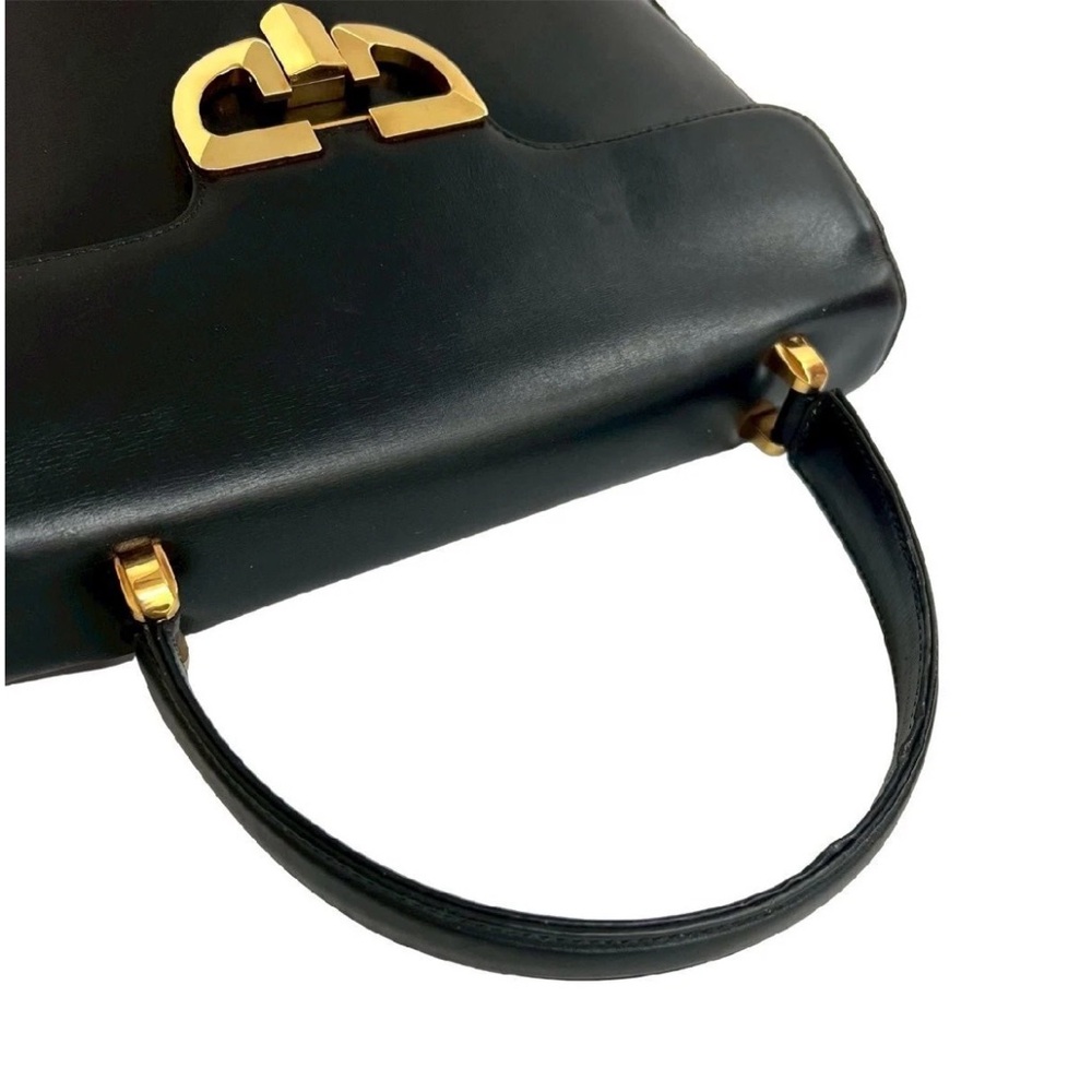 Gucci Black Leather Satchel with Gold Accents - Picture 5 of 11